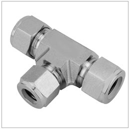Metric male o-ring tee fittings joints